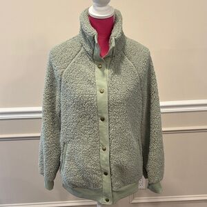 Cozy Sage Teddy Jacket.  Soft and warm! New with tags.